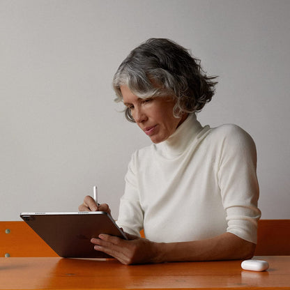 Image of the Apple Pencil, a compatible accessory for the iPad Pro. The Apple Pencil is shown with its sleek design and precise tip, perfect for sketching, note-taking, and other creative tasks on the iPad's screen