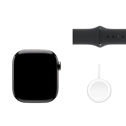 Apple Watch Series 10 (GPS + Cellular) , 42mm , Silver Aluminium Case with Denim Sport Band