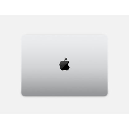 Closed view of the Apple MacBook Pro, showcasing its sleek and minimalist design. The laptop is shown with its lid closed, highlighting its aluminum enclosure and iconic Apple logo on the back.