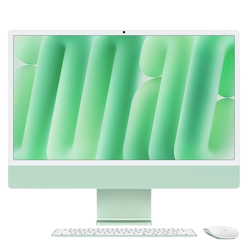 Apple 24-inch iMac with Retina 4.5K display: Apple M4 chip with 8-core CPU and 8-core GPU, 16GB, 256GB SSD - Blue / green /silver