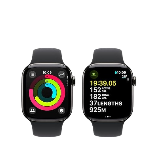 Apple Watch Series 10 (GPS + Cellular) , 42mm , Silver Aluminium Case with Denim Sport Band