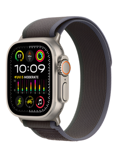 mage of the hypothetical Apple Watch Ultra 2, showcasing its sleek design and advanced features. The watch face displays customizable complications, while the band is shown in a modern color option. The device embodies cutting-edge technology and style for the modern user.